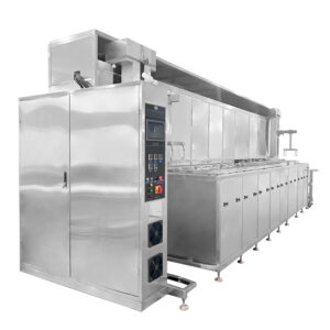 Ultrasonic Cleaning Machine Full Automatic Vacuum Washing PLC HMI Manipulator Robot Arm Device