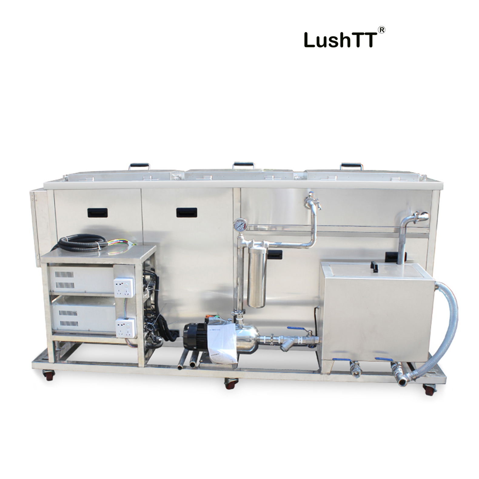 Workshop Parts Cleaner 192L with Three Tanks Motor Injector Washer - Image 4