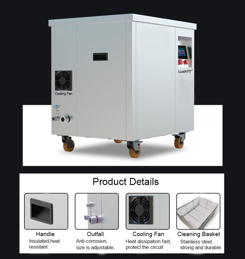Ultrasonic Bath for Lab 77L with PLC Touch Screen Control Glass Washer Machine - Image 4