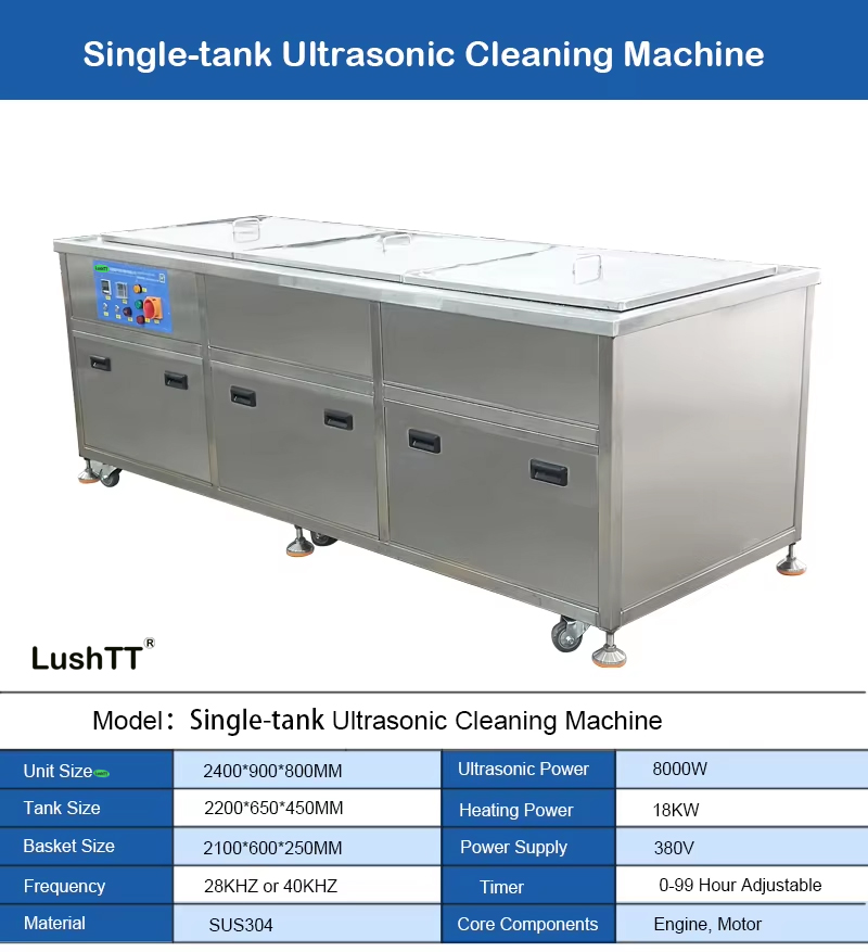Industrial Ultrasonic Cleaner Single Tank 643L Engine Block Parts Washer - Image 7