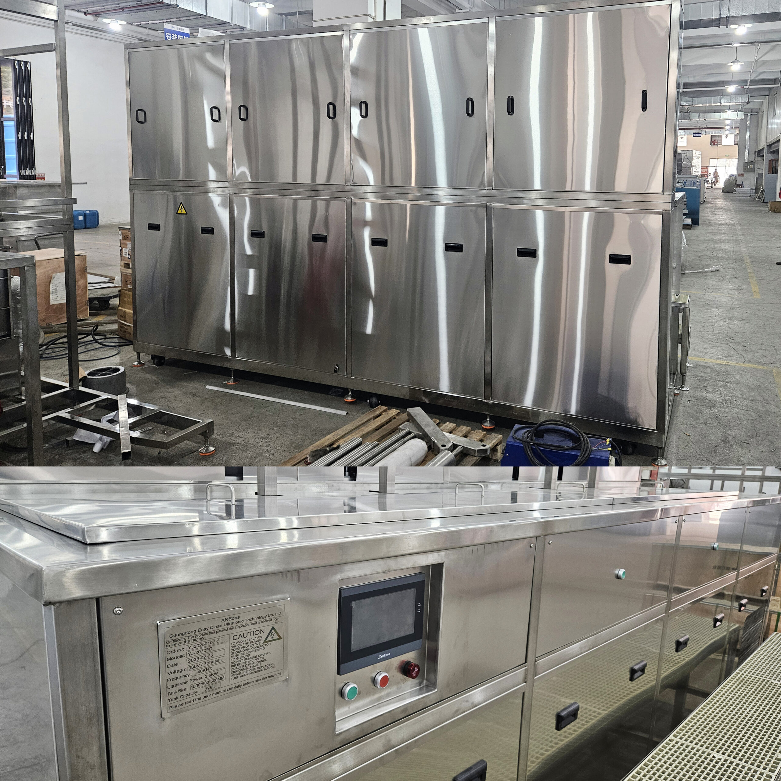 Ultrasonic Cleaning Machine Dual Tanks 264L with Cooling and Lifting Device - Image 4
