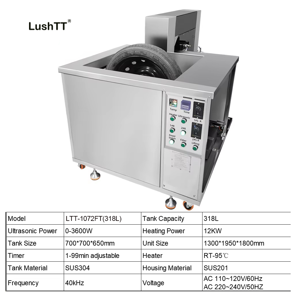 Ultrasonic Cleaning Machine 318L with Filter Lifting for Tyre Wheel Tire - Image 5