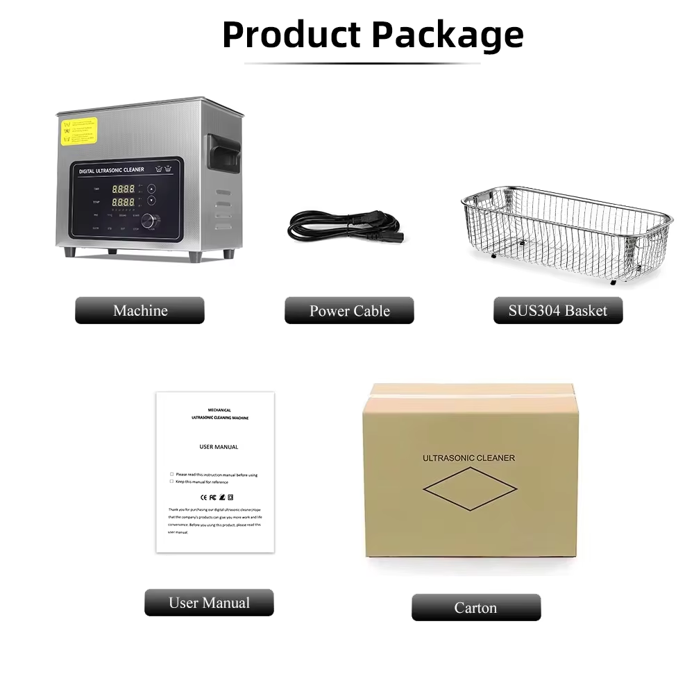 Tabletop Ultrasonic Cleaner 30L with Timer for Jewelry Electric Parts Instruments - Image 5