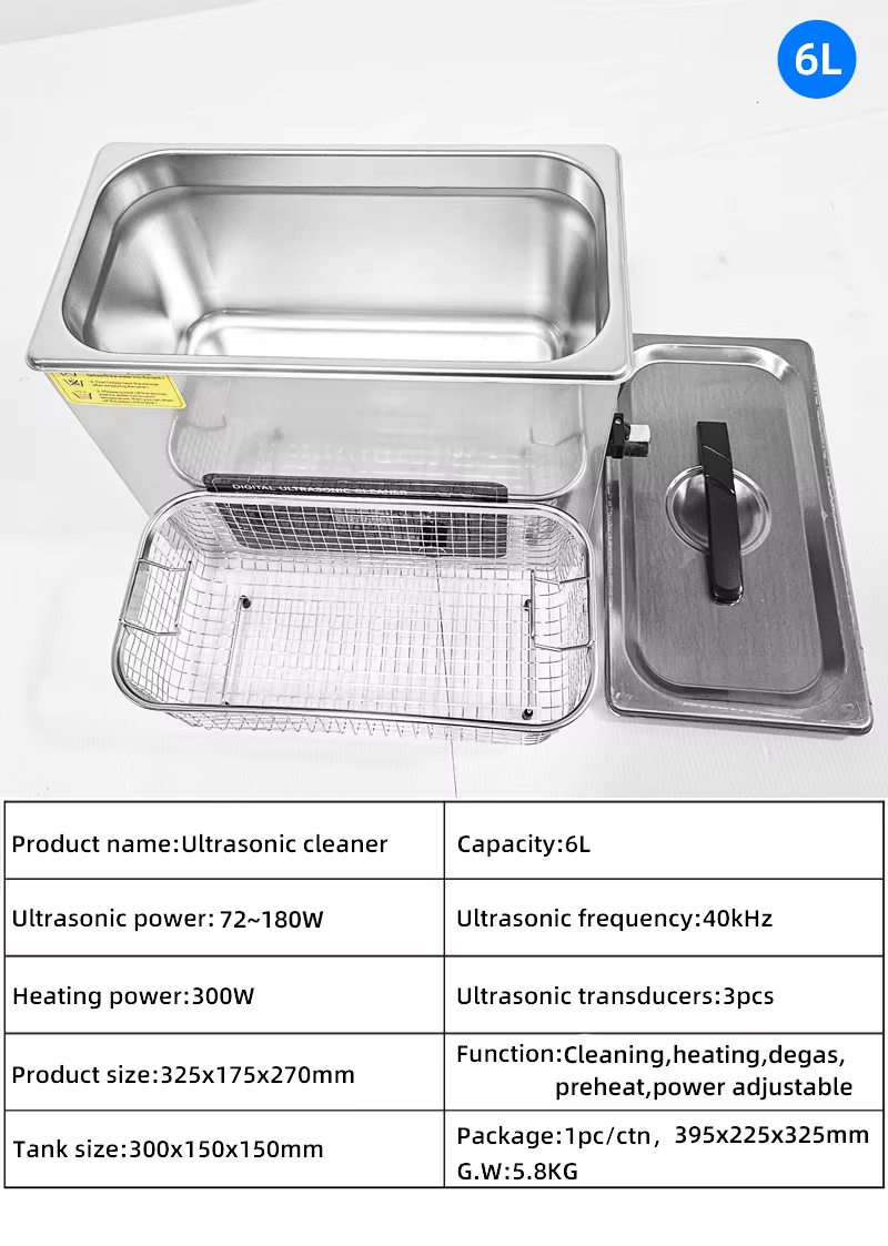 Tabletop Ultrasonic Cleaner 30L with Timer for Jewelry Electric Parts Instruments - Image 8