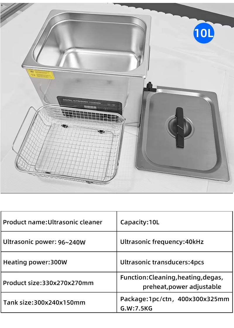 Tabletop Ultrasonic Cleaner 30L with Timer for Jewelry Electric Parts Instruments - Image 9