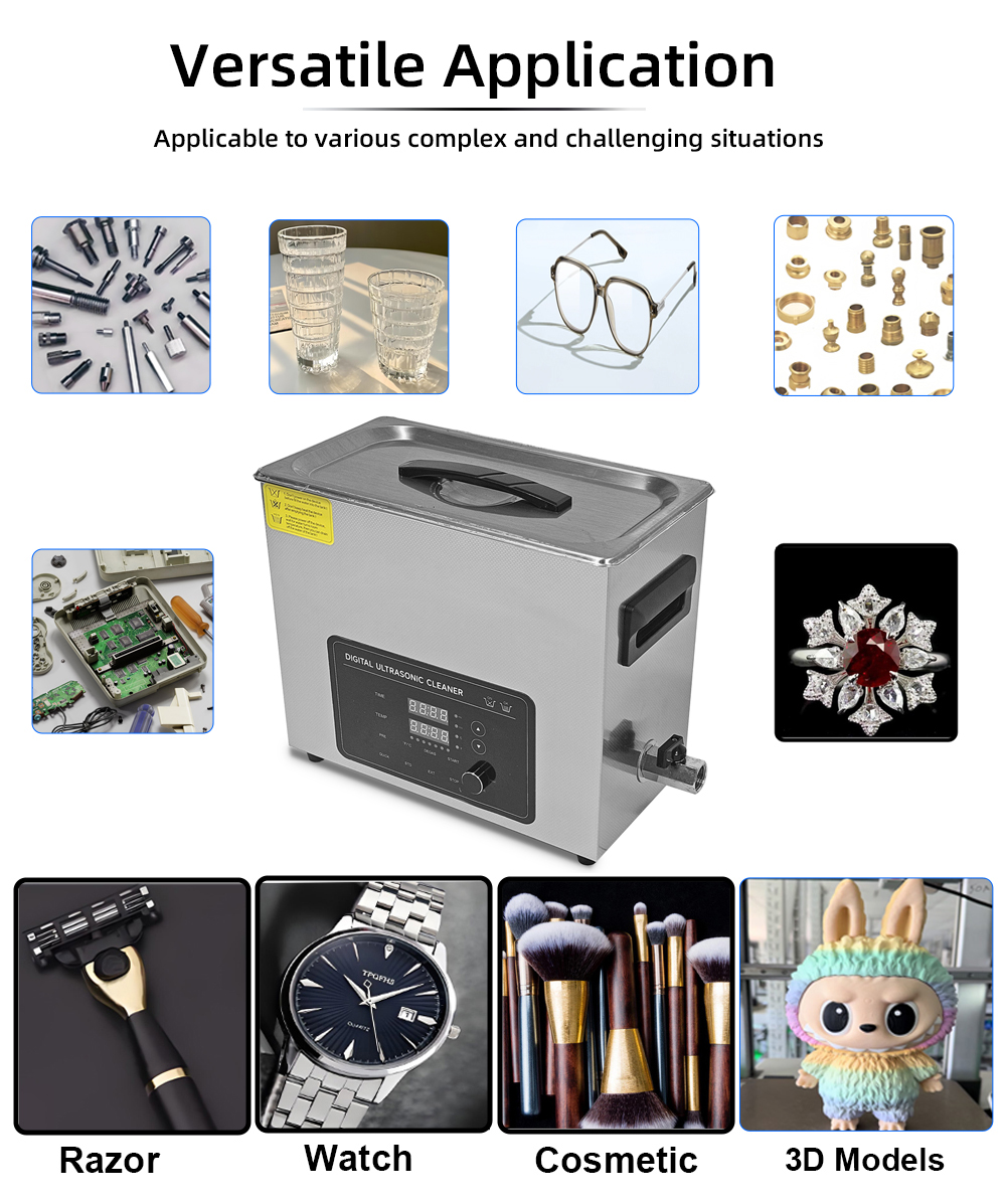 Tabletop Ultrasonic Cleaner 30L with Timer for Jewelry Electric Parts Instruments - Image 6