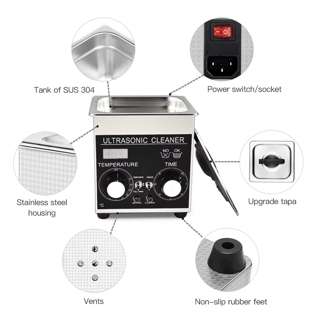 Ultrasonic Dental Cleaner 1300ML Jewelry Watches Retainer Glasses Washer machine - Image 2