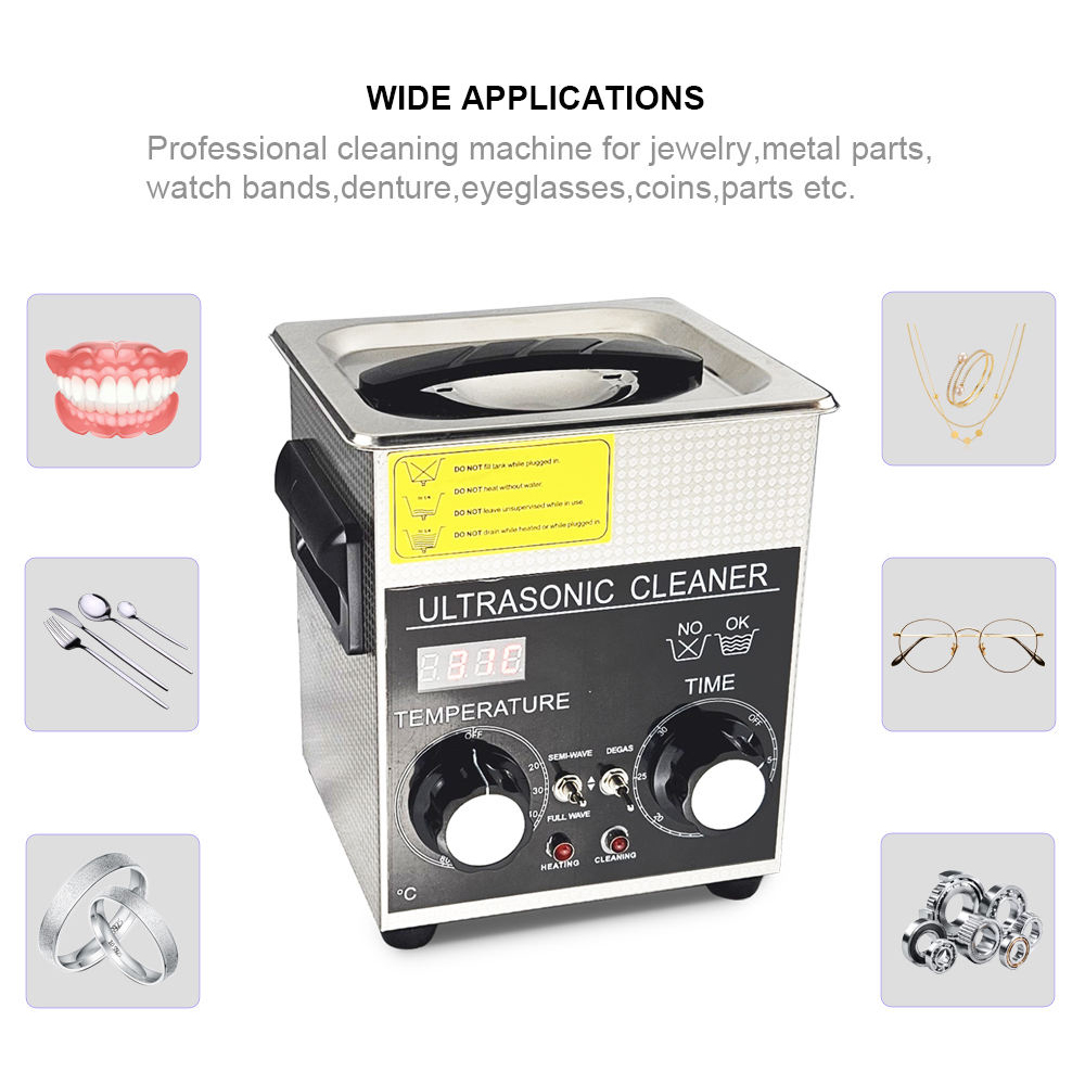 Ultrasonic Cleaning Machine 2L 40kHz Ultrasonic Jewelry Dental Glasses Cleaner - Image 9