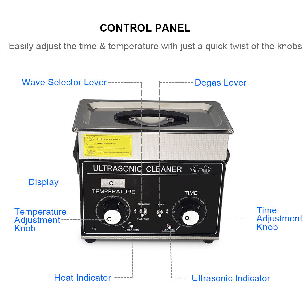 10L 40kHz Ultra Sonic Cleaner Stainless Steel Basket and Tank for Smallar Parts - Image 9