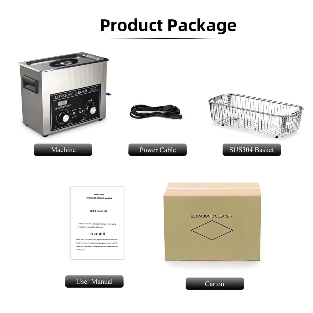 10L 40kHz Ultra Sonic Cleaner Stainless Steel Basket and Tank for Smallar Parts - Image 11