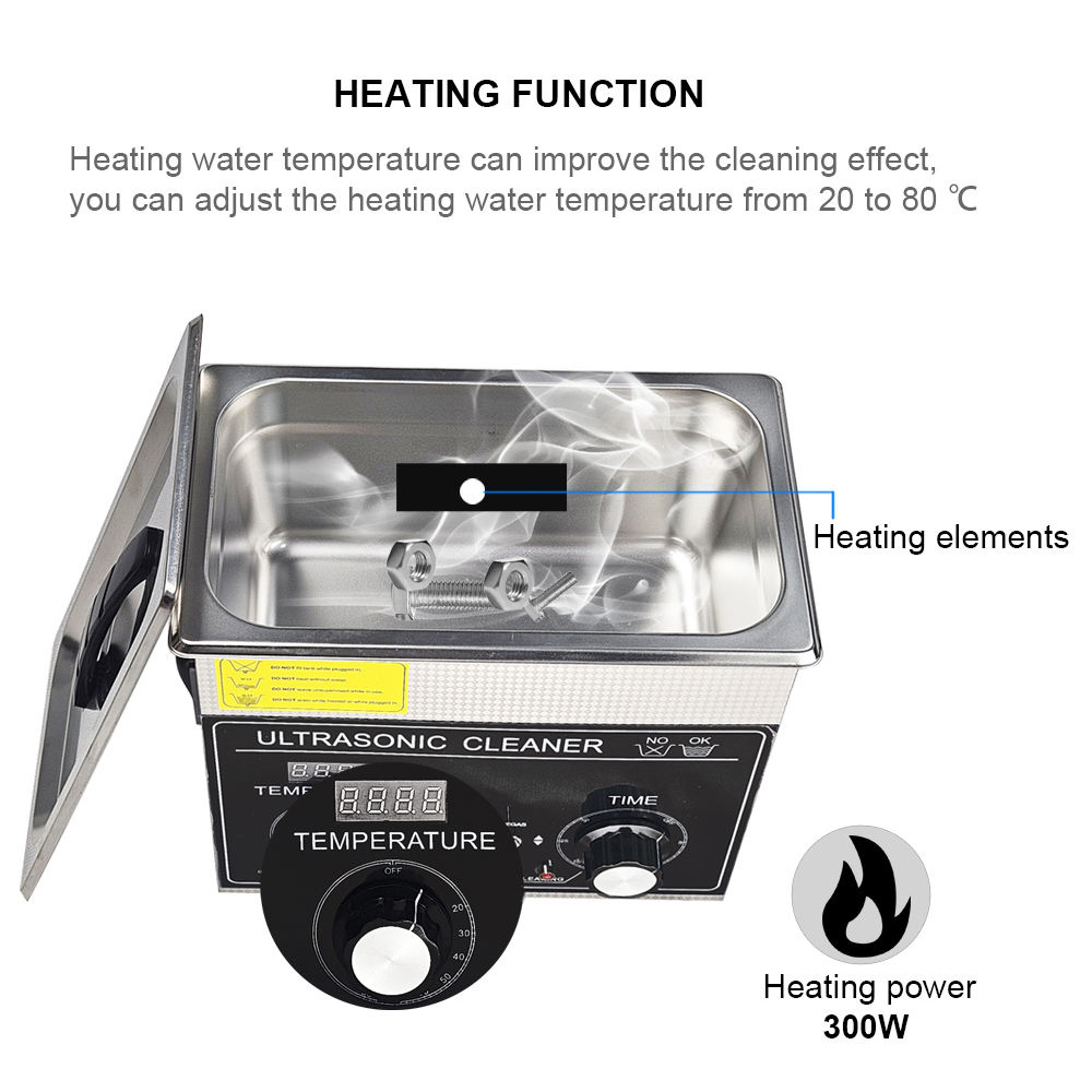 10L 40kHz Ultra Sonic Cleaner Stainless Steel Basket and Tank for Smallar Parts - Image 3