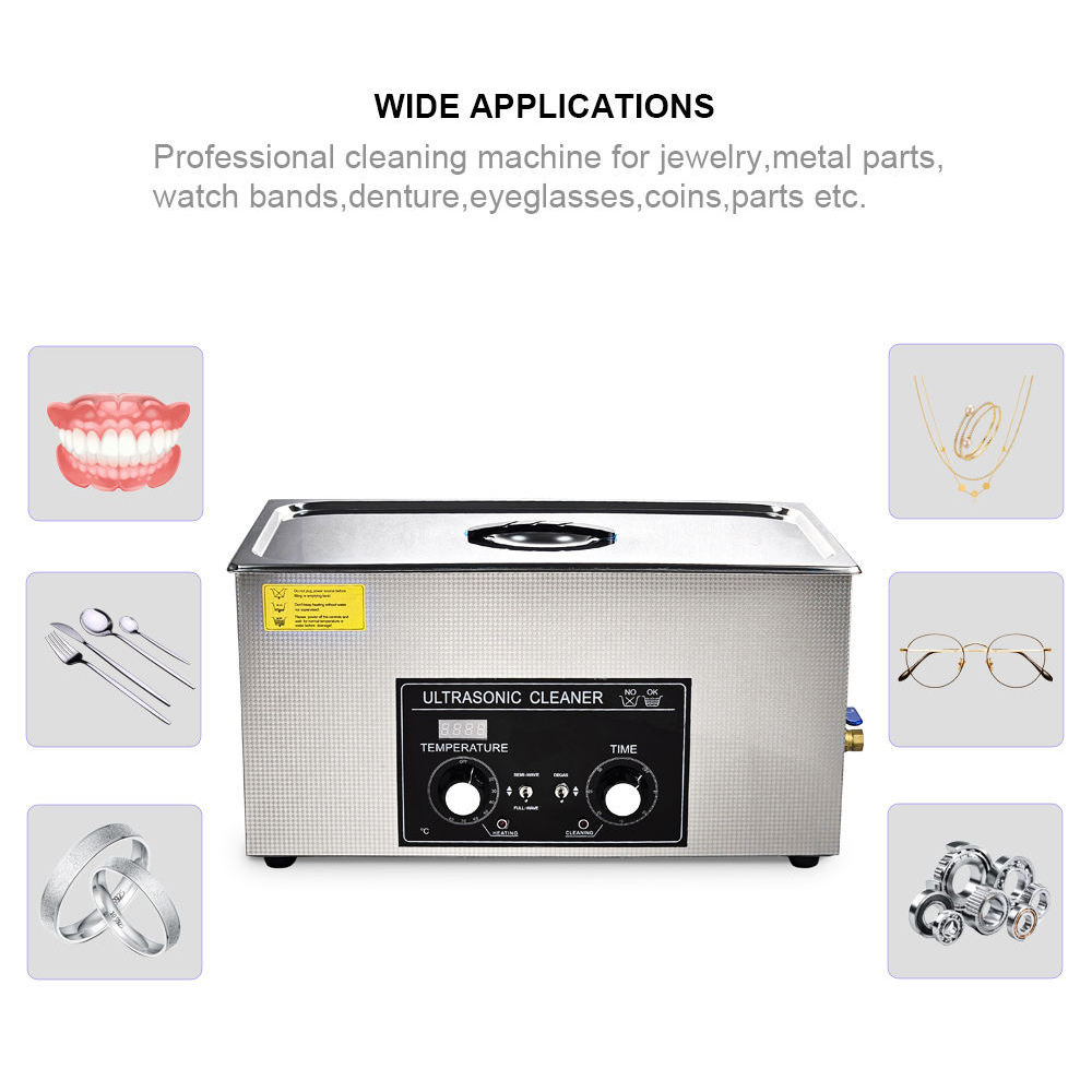 Electric Ultrasonic Cleaner 30L 40kHZ Stainless Steel Tank Parts Washer - Image 12