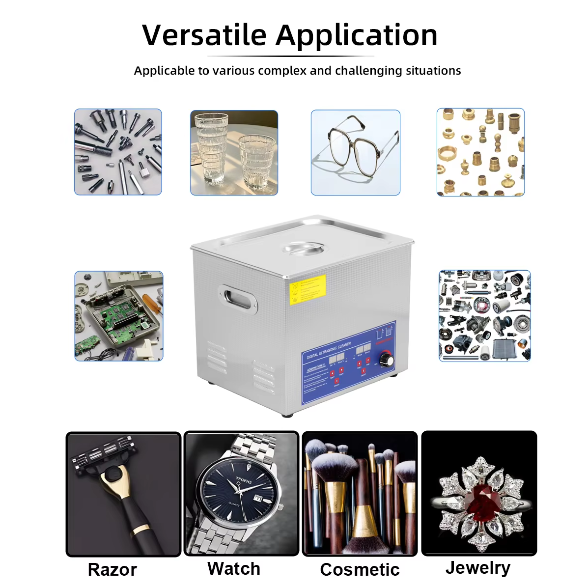 Stainless Steel Ultrasonic Cleaner 19L Power Adjustable for Tools Instruments Parts - Image 14