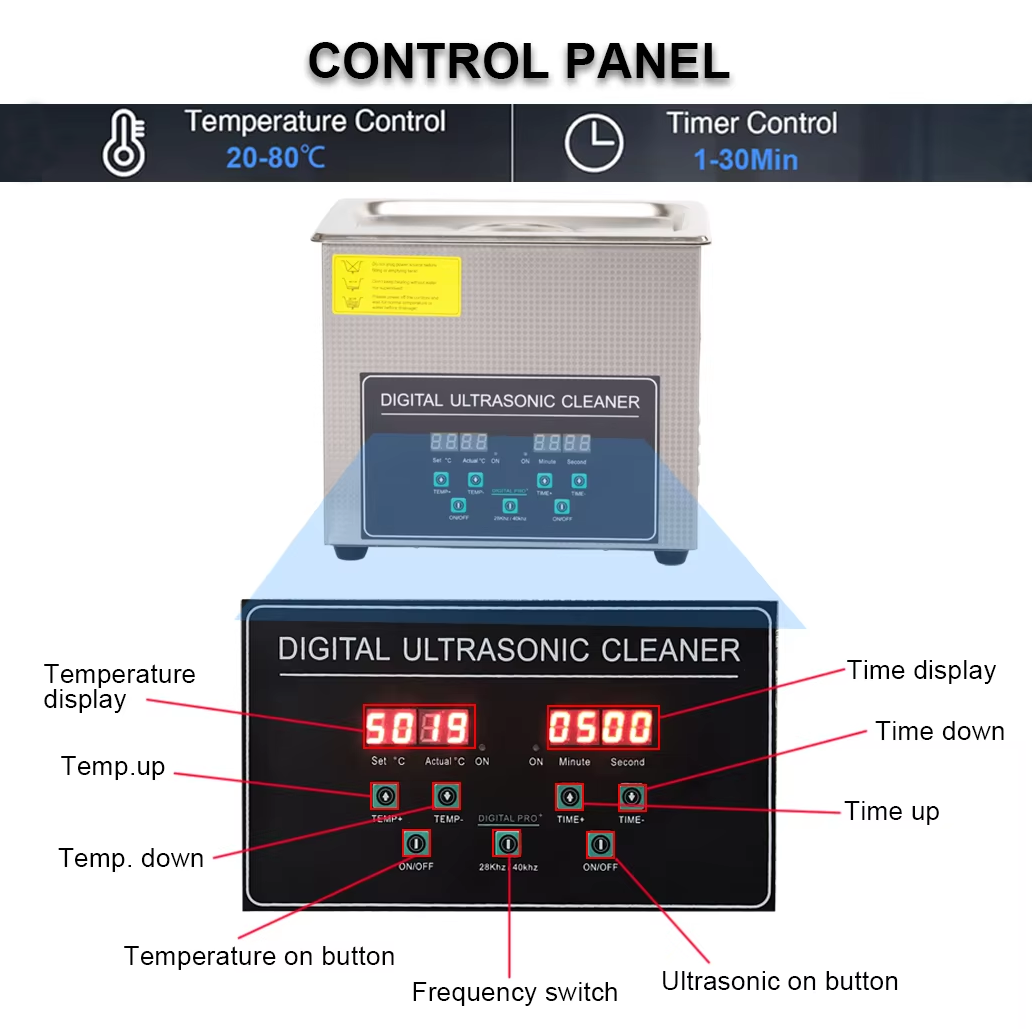15L Stainless Steel Ultrasonic Cleaner for Metal Retainer Injector Parts Washing - Image 10