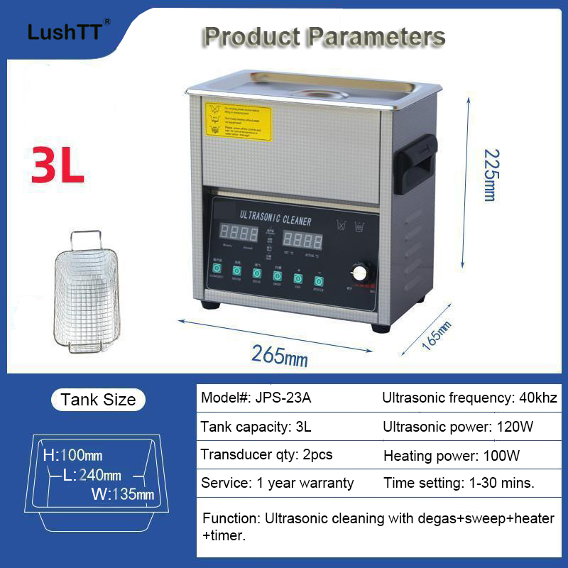 Ultrasonic Cleaning Machine 3L 40kHz Parts Washer Retainer Ultrasonic Cleaner - Image 10