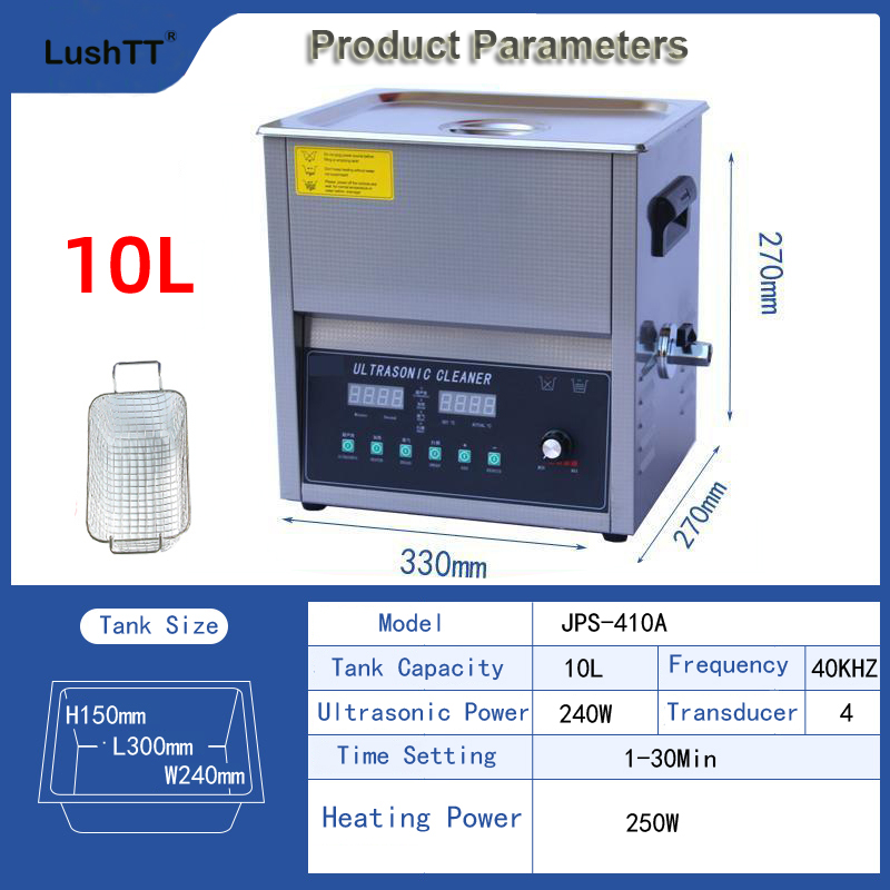 Ultrasonic Bath 10L Ultrasonic Cleaning Equipment for Metal Plastics Ceramics - Image 7