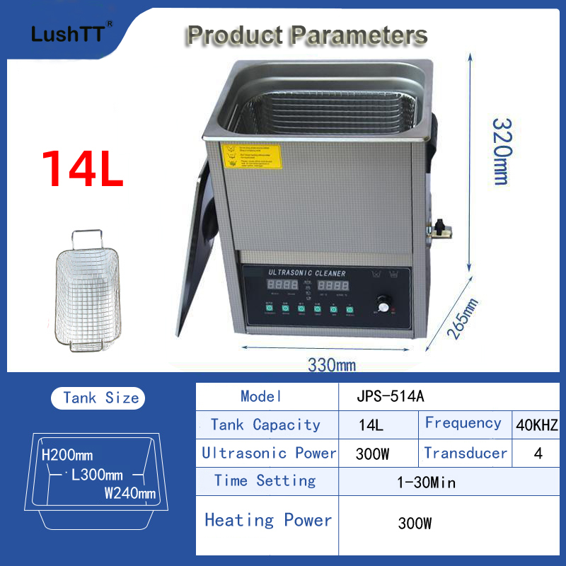 Ultrasonic Cleaning Machine Parts Washer Ultrasound Cleaner Ultrasonic Bath 14L - Image 5
