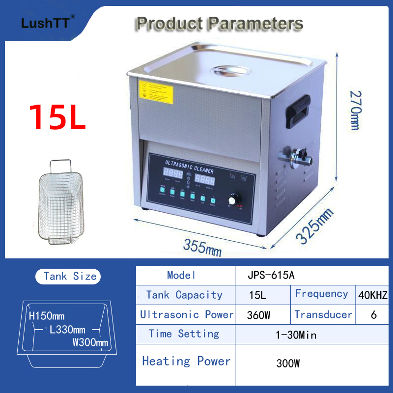 Ultrasonic Cleaning Machine Parts Washer 15L 360W Power Adjustable 40Khz - Image 7