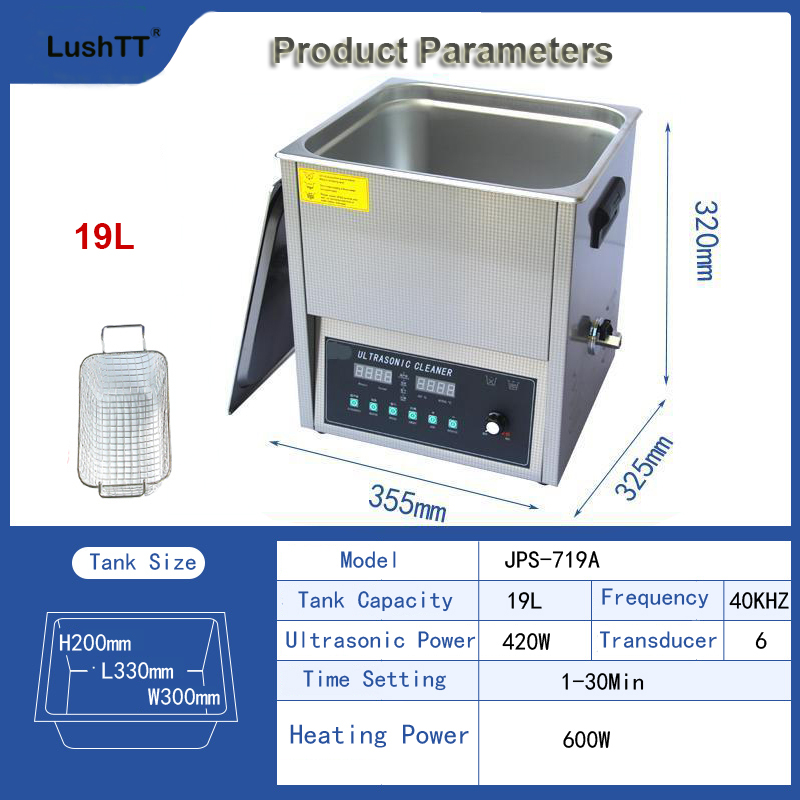 Ultrasonic Cleaning Machine Degassing Sweep Parts Washer 19 Liters 40khz - Image 8