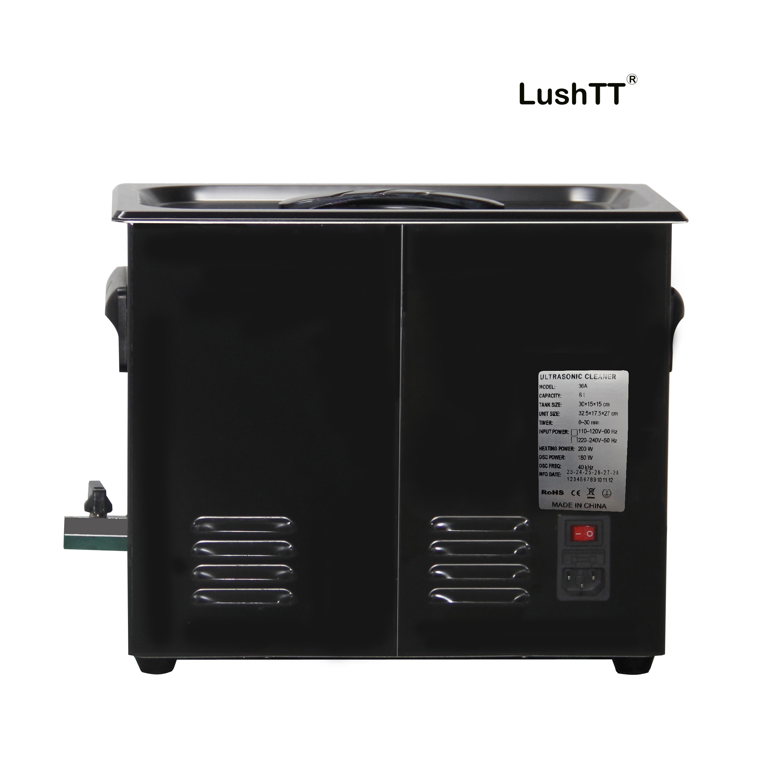 Digital Ultrasonic Cleaner 6L 40Khz Degas Variable Wave Black Titanium Shell - Image 6