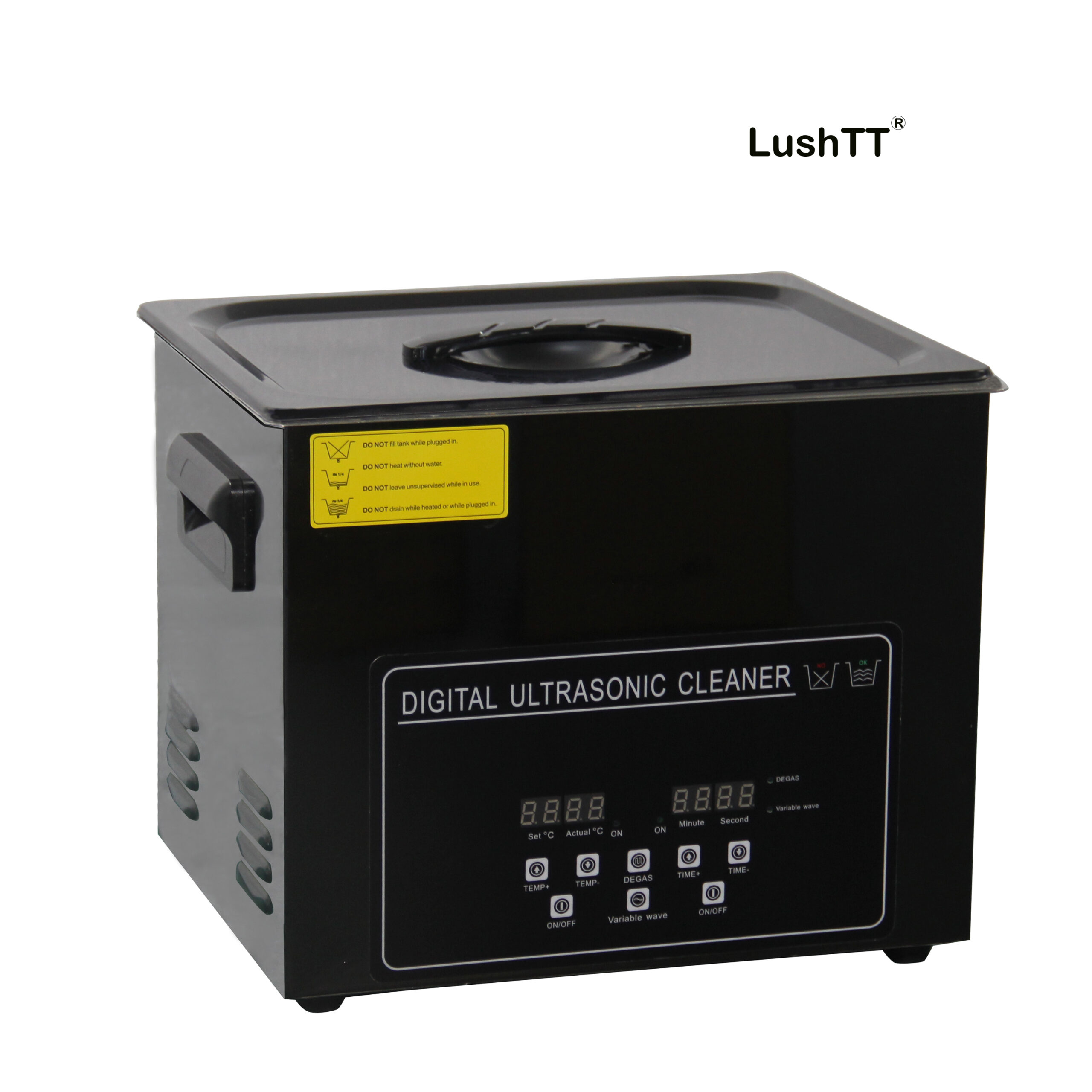 Digital Ultrasonic Cleaner 10L Black Titanium Shell Stainless Steel Bath - Image 3