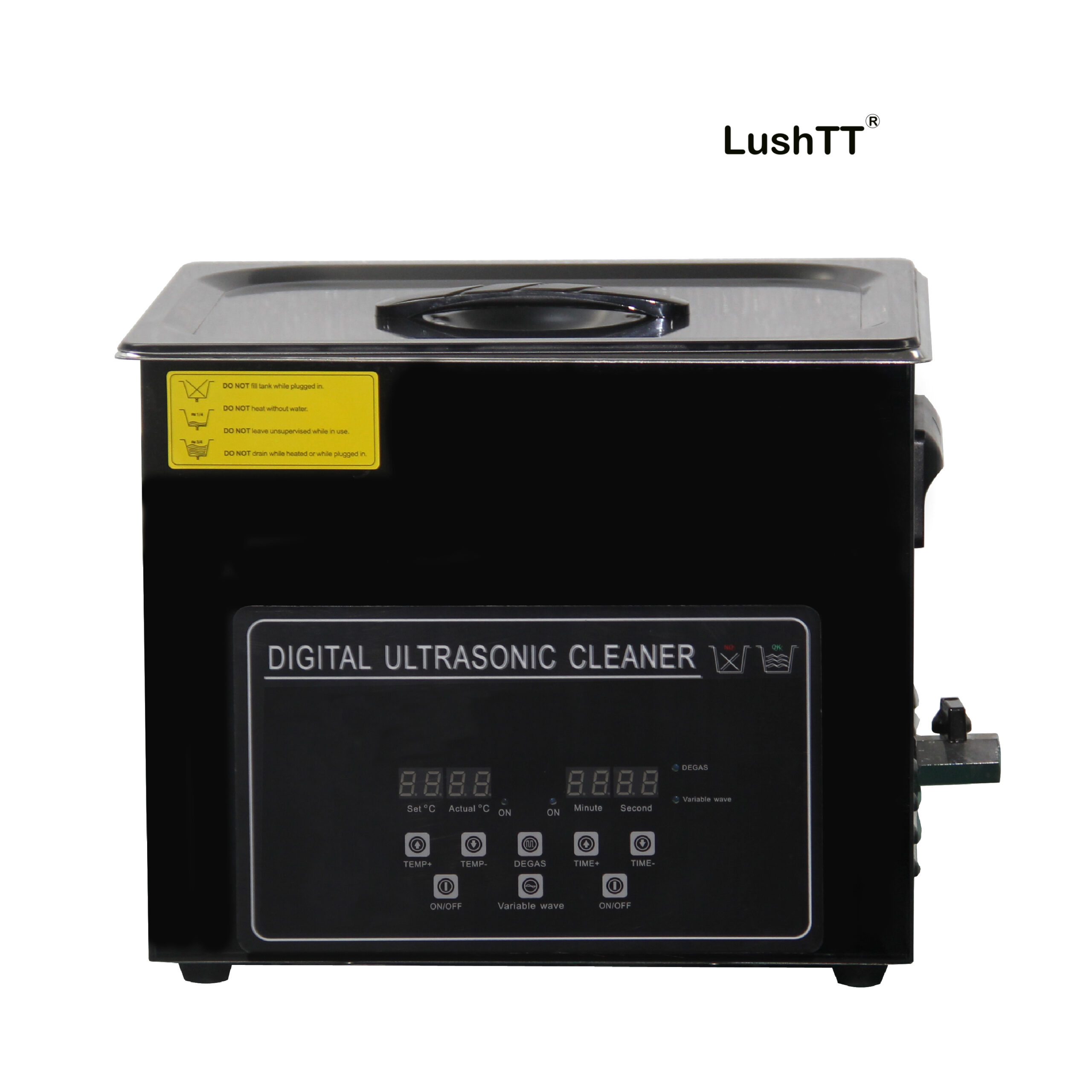 Stainless Steel Ultrasonic Cleaner 14L Black Titanium Degas and Variable Wave - Image 3