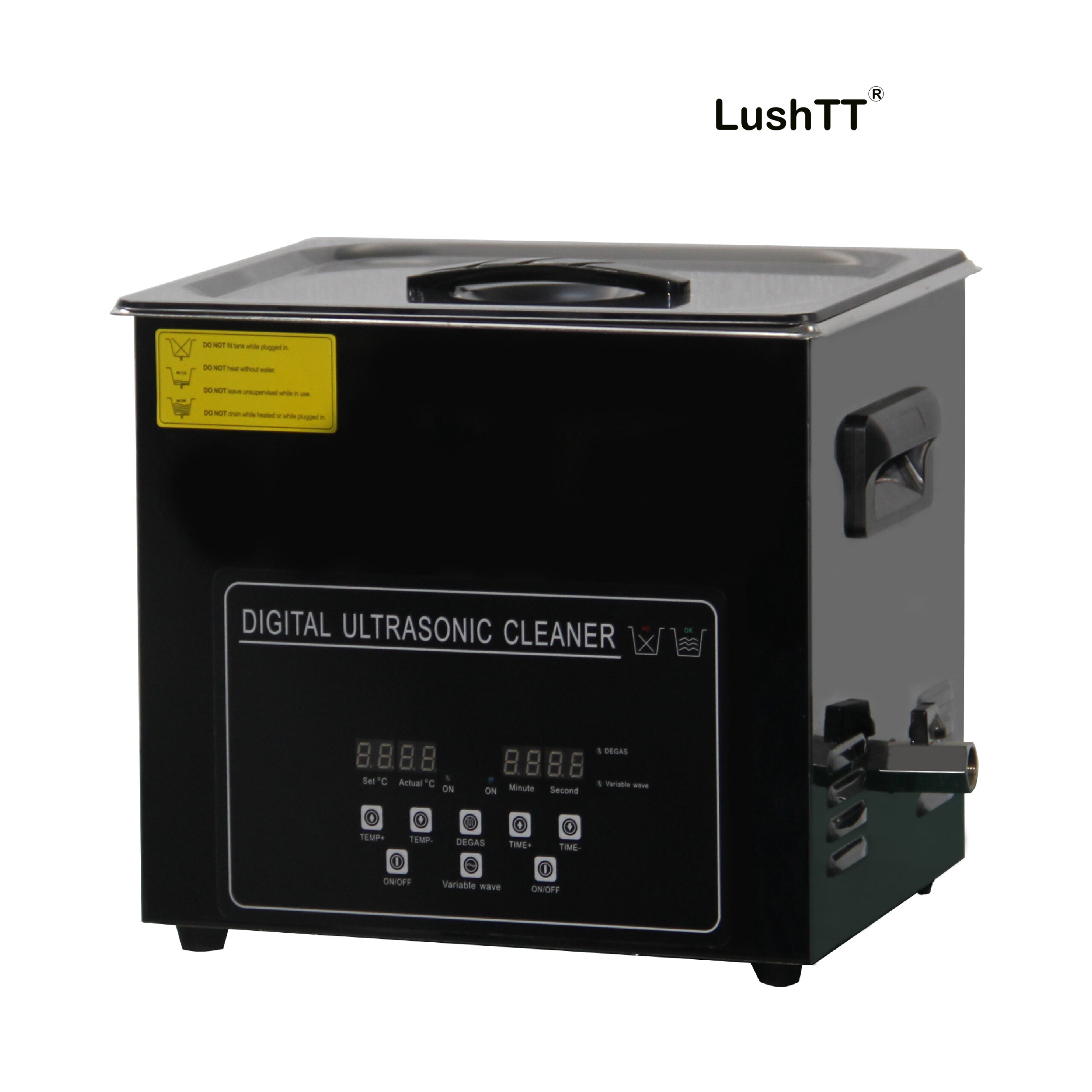 Stainless Steel Ultrasonic Cleaner 14L Black Titanium Degas and Variable Wave - Image 4