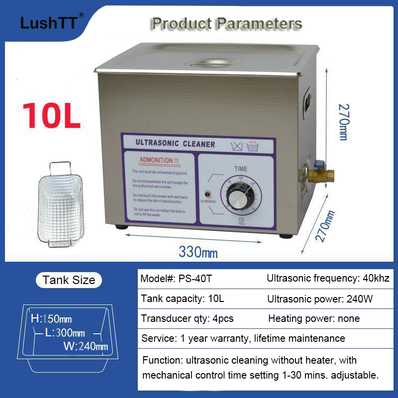 Ultrasonic Cleaner 10L 40KHZ Parts Washer Ultrasound Cleaning Machine - Image 6