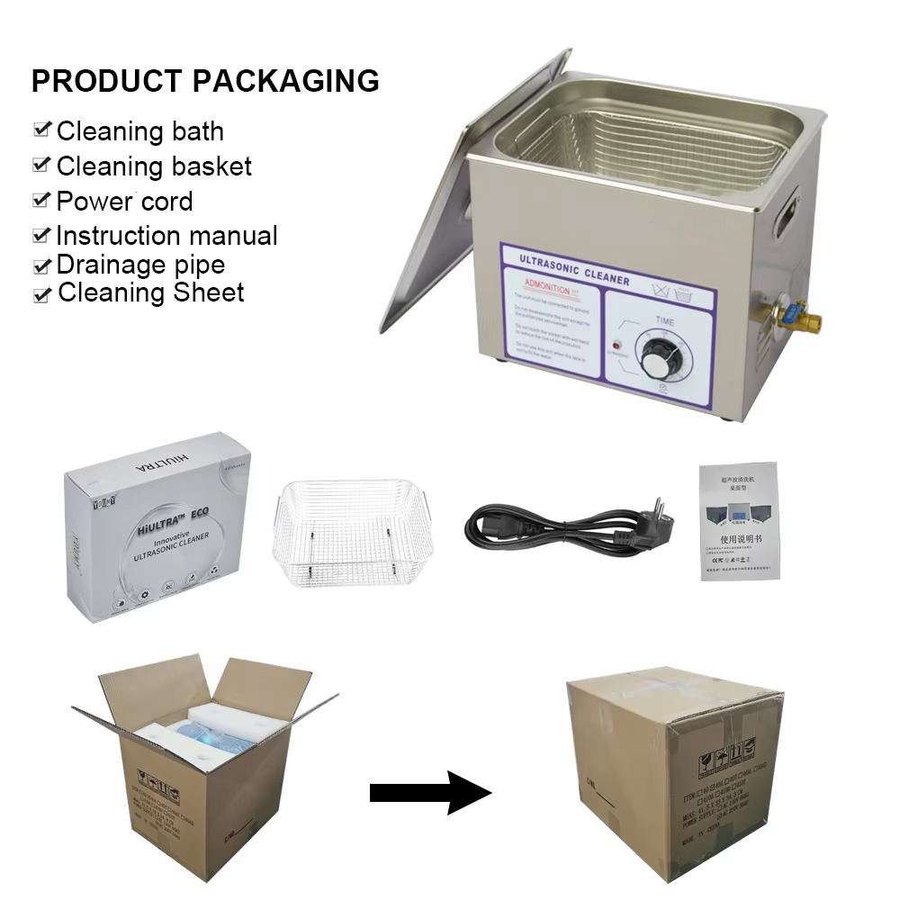14L Nonheated Ultrasonic Cleaner Injectors Glasses Ultrasonic Cleaning Machine - Image 8